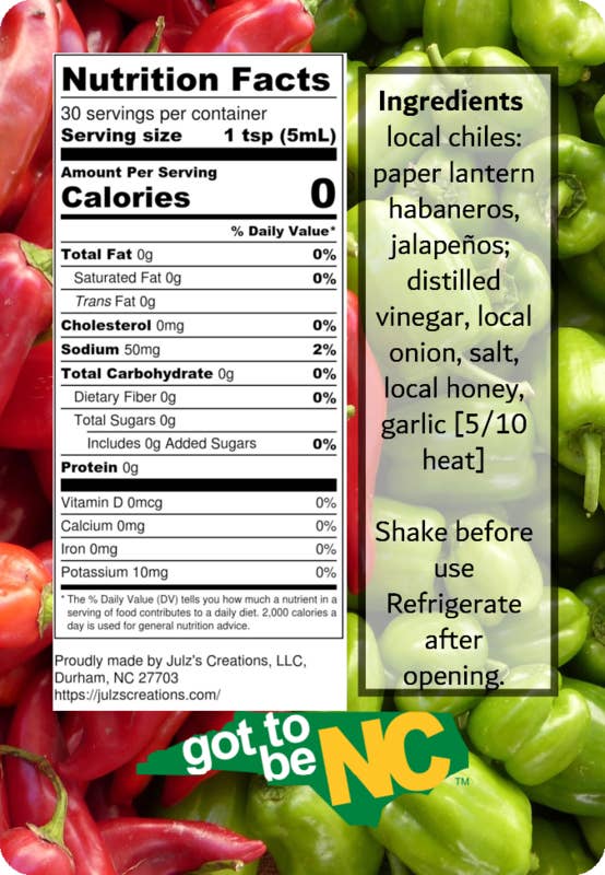 Julz's Creations - Vente Sauces piquantes - Une sorte de sauce piquante1