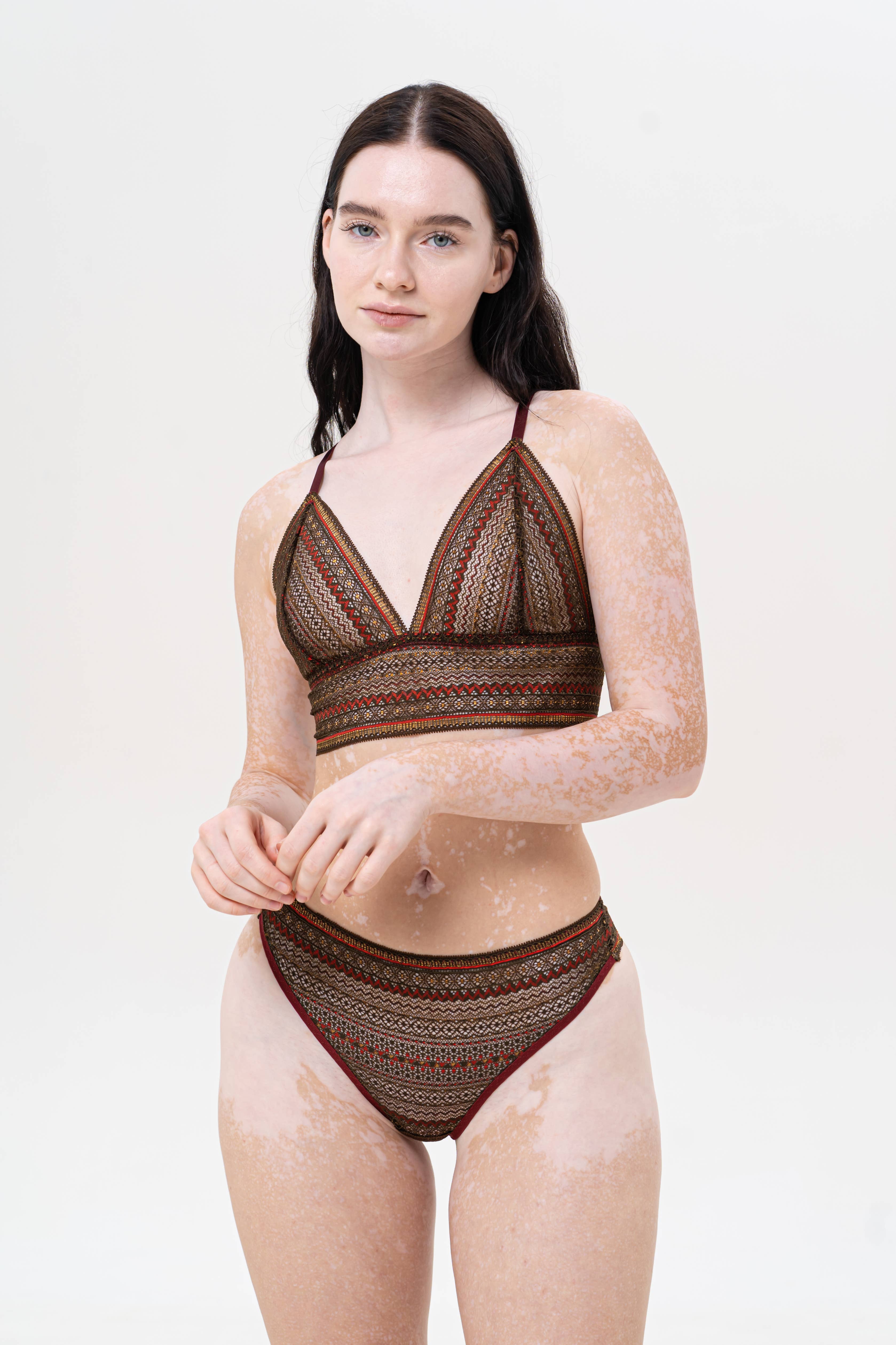 IDENTITY LINGERIE – wholesale Underwear – Women's – Lace Panty Sexy Lingerie Plus Size Knickers Underwear Brown1