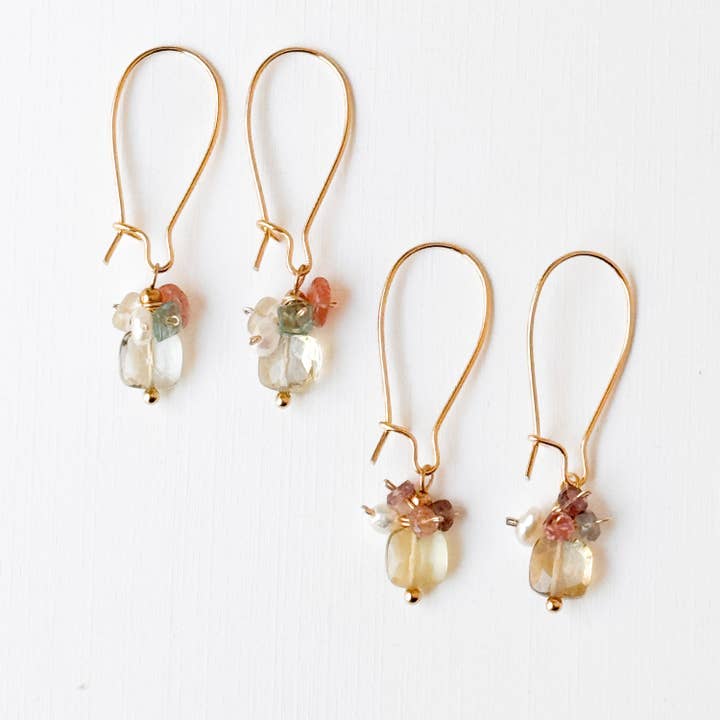 Handmade Crystal Bead Cluster Earrings for wholesale by Nest Pretty Things