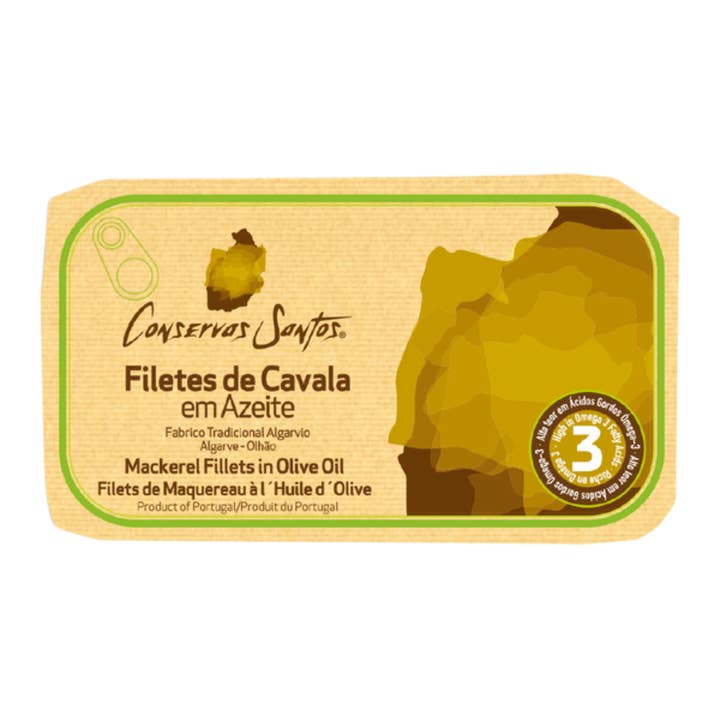 Portugalia Imports - Wholesale Tinned Fish - Conservas Santos Mackerel Fillets in Olive Oil