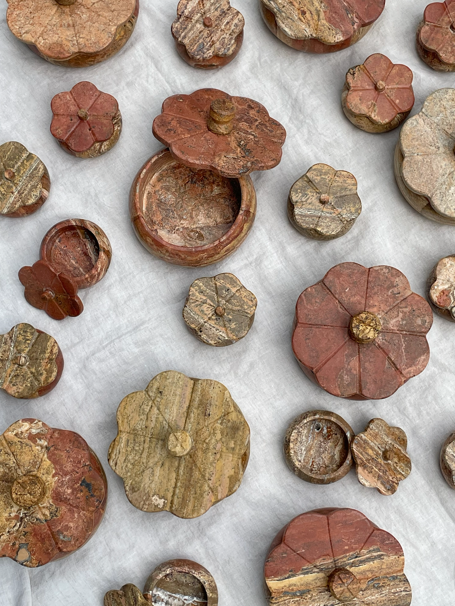 Villa Lua Home - Wholesale Decorative Box - Rust Travertine Trinket Box0