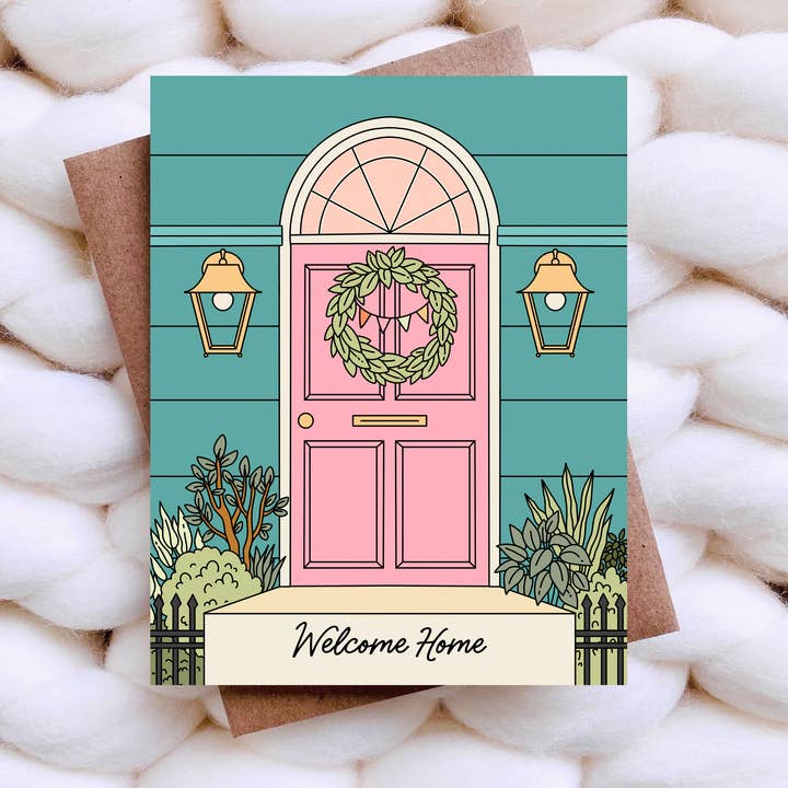 Cartão Sweet Housewarming - Estética Casa Nova/Cartão Movimentário por atacado de Top Hat and Monocle