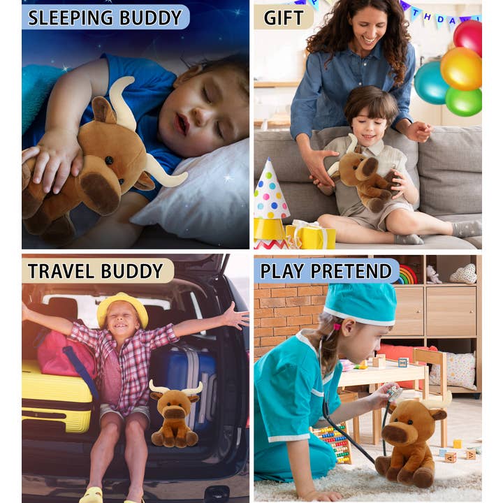 Cota Global - Wholesale Stuffed/Plush Toy - Kids & Baby - Plush - Floppy Longhorn 7"3