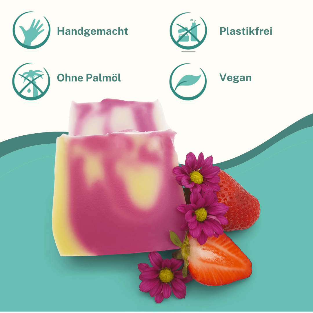 Kleine Auszeit Manufaktur – wholesale Tvål – Jordgubbschampagne-tvål1