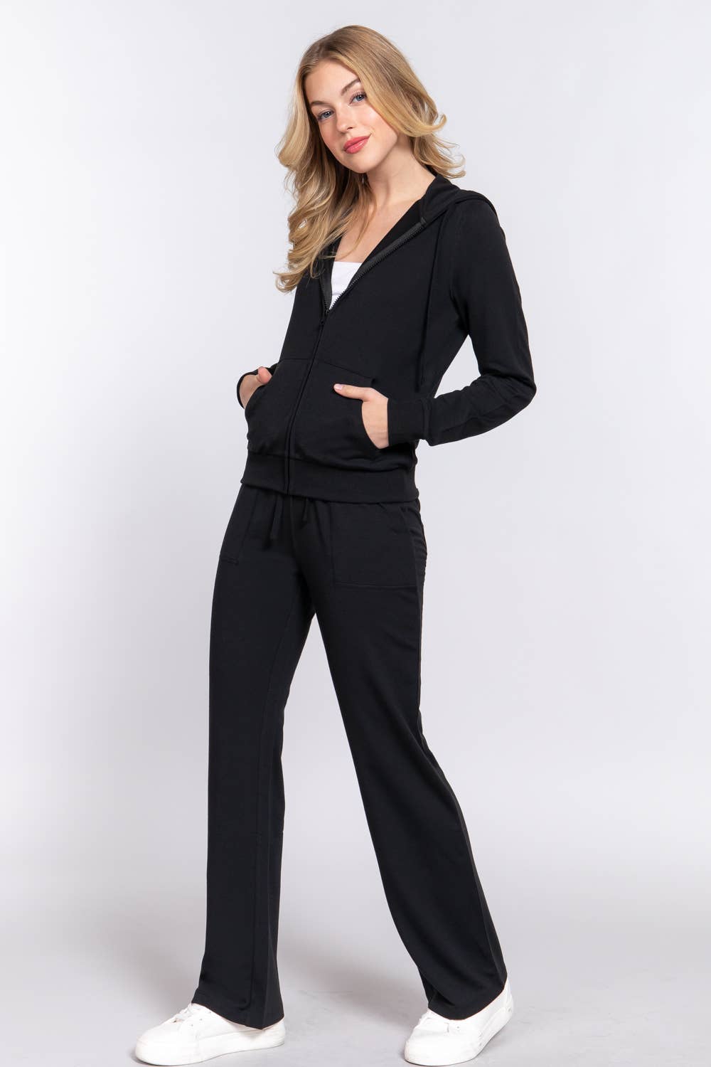 Active Basic | Active USA - Wholesale Lounge Set - Women's - Long Sleeve Hoodie Jacket & Pants Sweatsuit Set  20