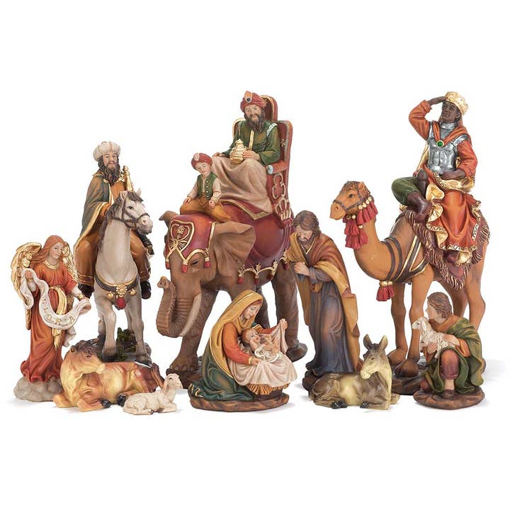 Dicksons – wholesale Nativity scene decor – Nativity Set Colorful 10-Piece 8.75in