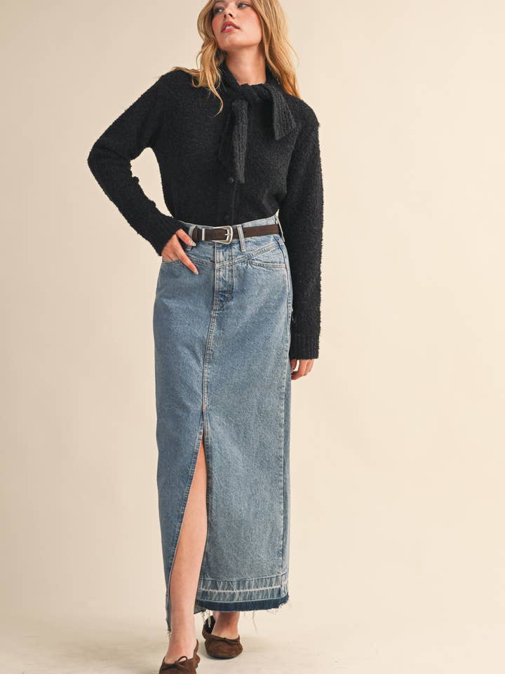 &MERCI - Wholesale Cardigan - Women's - TYING NECK SWEATER CARDIGAN MSW1102710