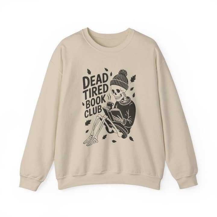 Dødtræt Bogklub Skelet Med Beanie Sweatshirt for engroshandel hos MagicMerchEmporium