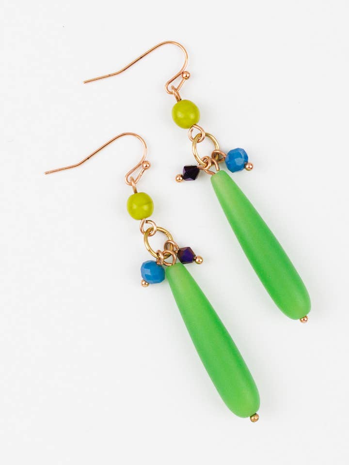 Boucles d'oreilles Lime Saltwater pour la vente par Monsieur Pamplemousse