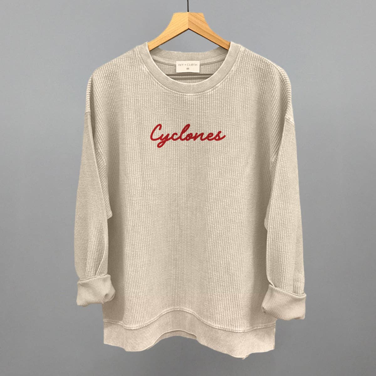 Ivy + Cloth - Wholesale Graphic Sweatshirt - Women's - Cyclones Script6