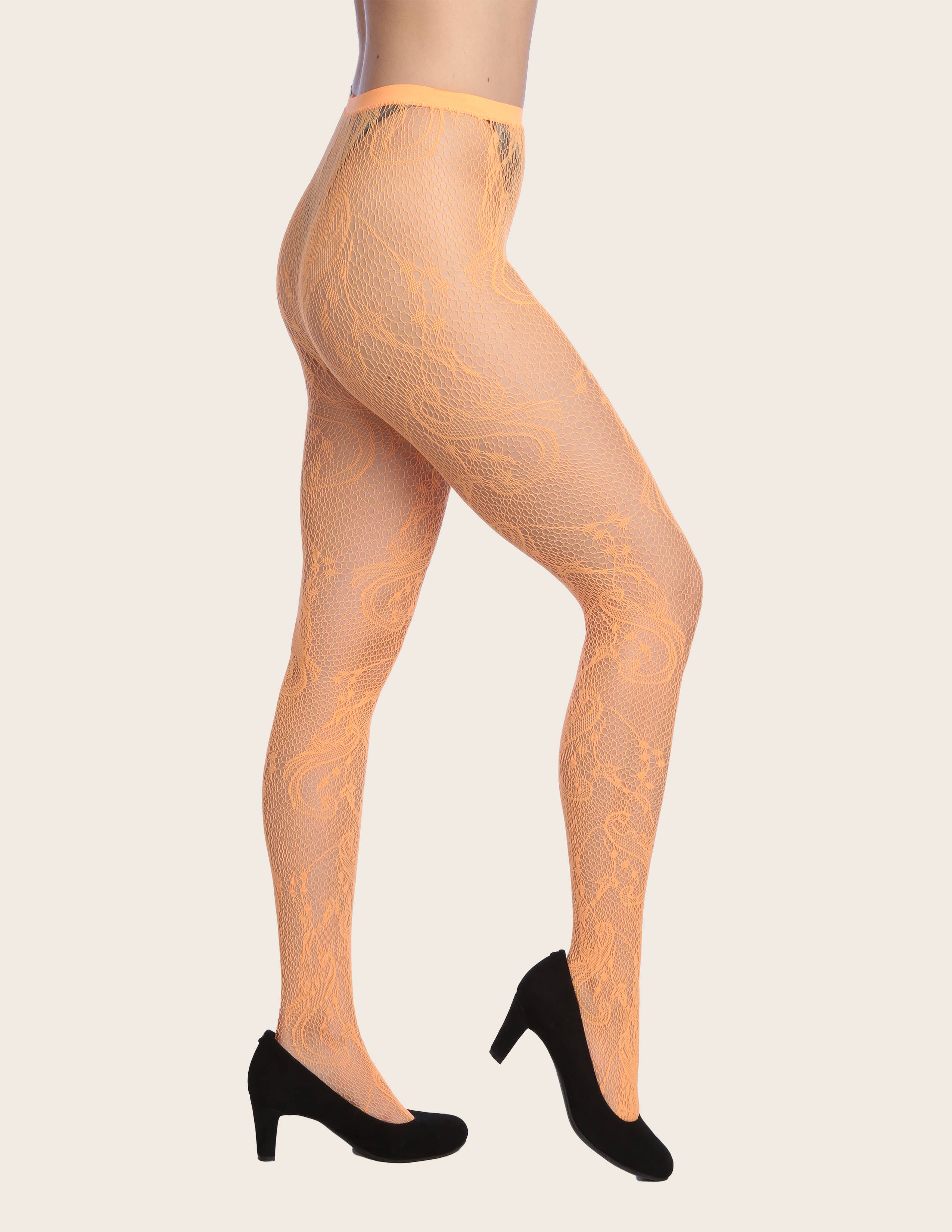 Isadora, Tipi toe, & James Fiallo - Wholesale Tights - Women's - Women Isadora Neon Patterned Fishnet Sexy Fashion Tights5