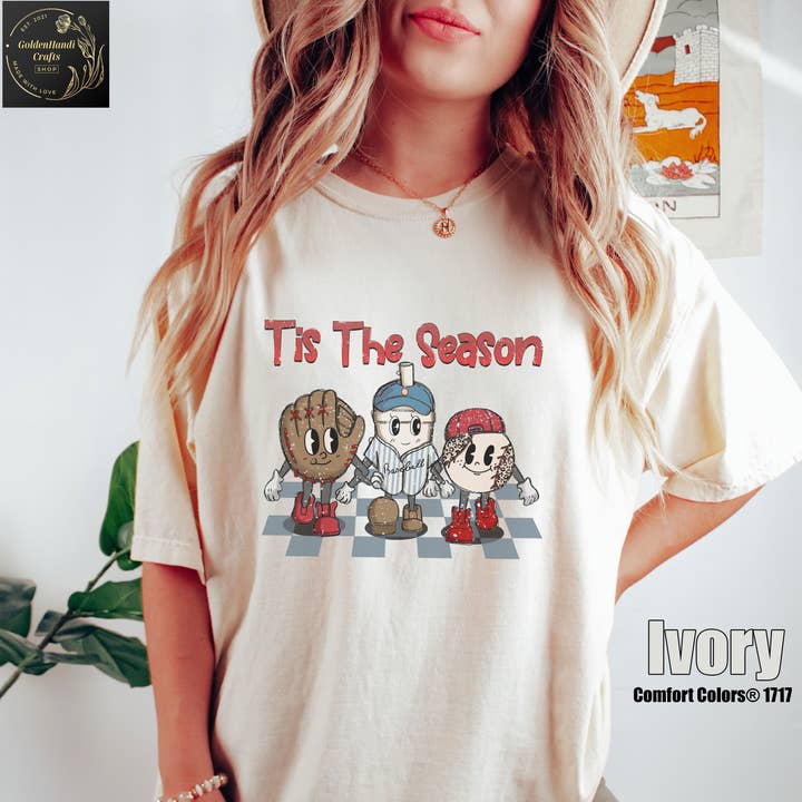 Comfort Colors® Retro Baseball Tis säsongen skjorta, Vintage för wholesale av NVC Ecommerce LLC