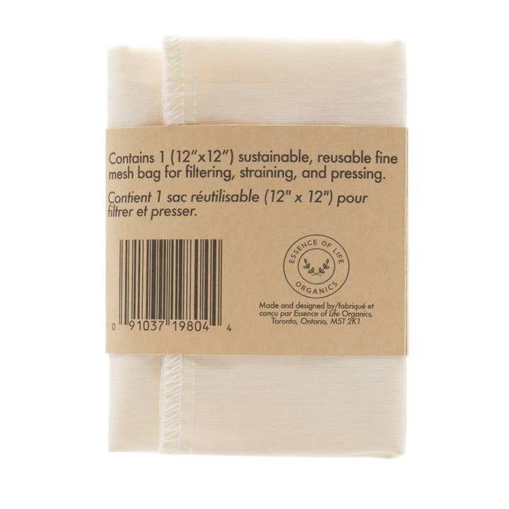 Essence of Life Organics - Wholesale Food Storage Wrap/Bag - 100% organic cotton nut milk bag3