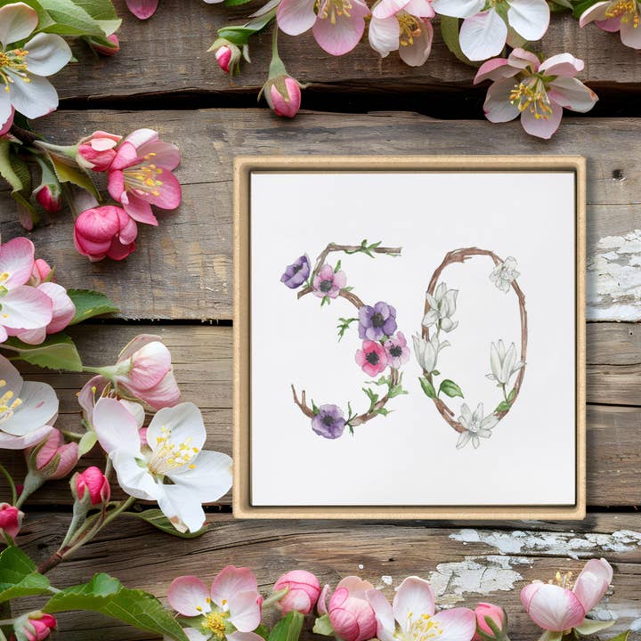 Zilveren Oorbellen – Elegante 50e Verjaardagscadeauset met Bloemenkaart voor wholesale door Crumble & Core