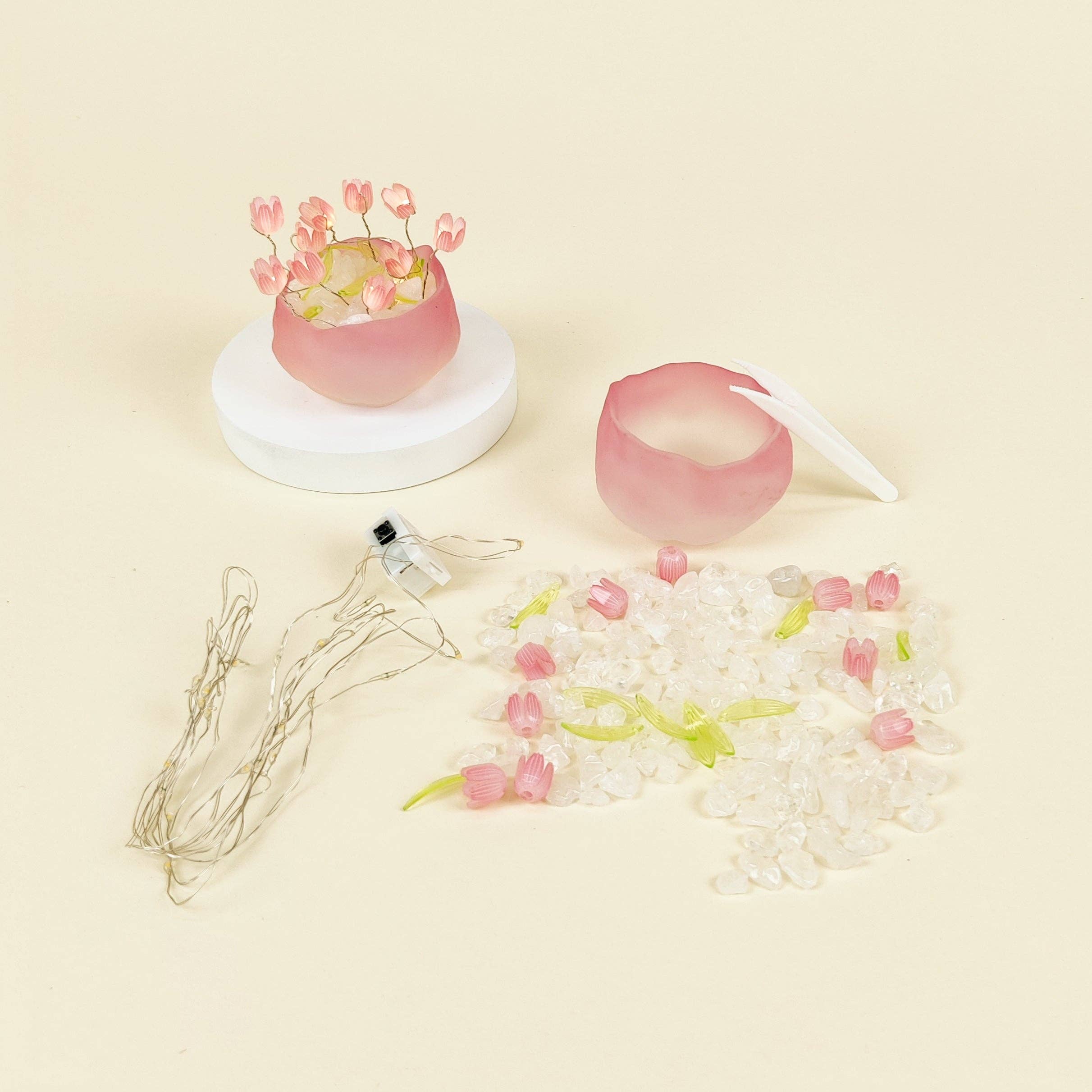 Kitsville - Wholesale Doe-het-zelf-knutselset - Tulpen LED-nachtlampje, uniek handgemaakt cadeau voor haar4