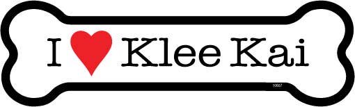 SJT Enterprises, Inc. - Wholesale Car Decorative Charm - Unisex - I (heart) Klee Kai 2" x 7" Bone Shaped Car Magnets0