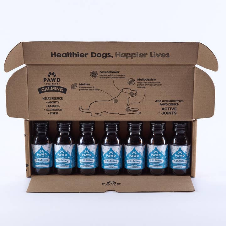 PAWD Drinks – wholesale Pet supplement – Dog – Calming (7 x 60ml) (Trial)7
