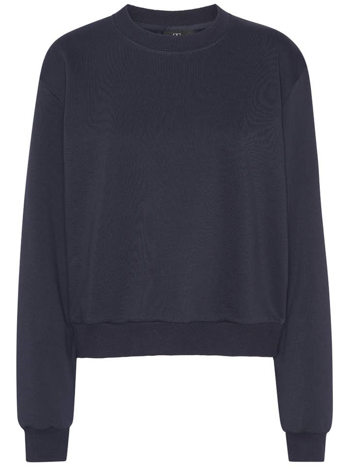 Sweat Col Ras du cou Veneda - Navy pour la vente par Treasure Atelier Copenhagen