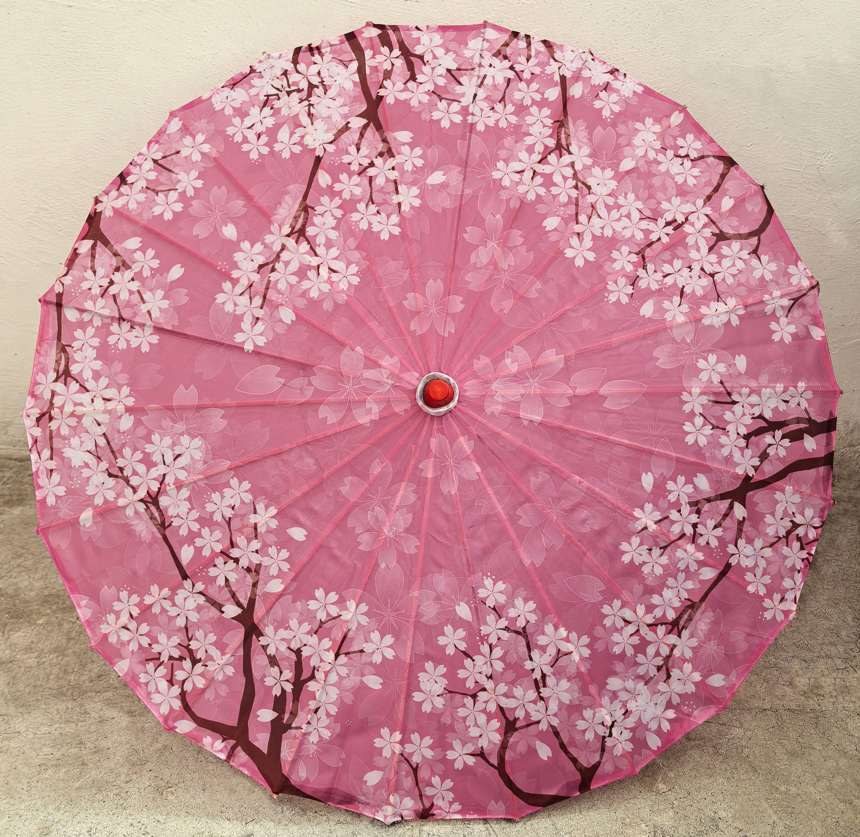 Fiona Accessories - Venta al por mayor Ventilador plegable de mano - Parasol de Flor de Cerezo Sakura 3 Estilos 21.50"1