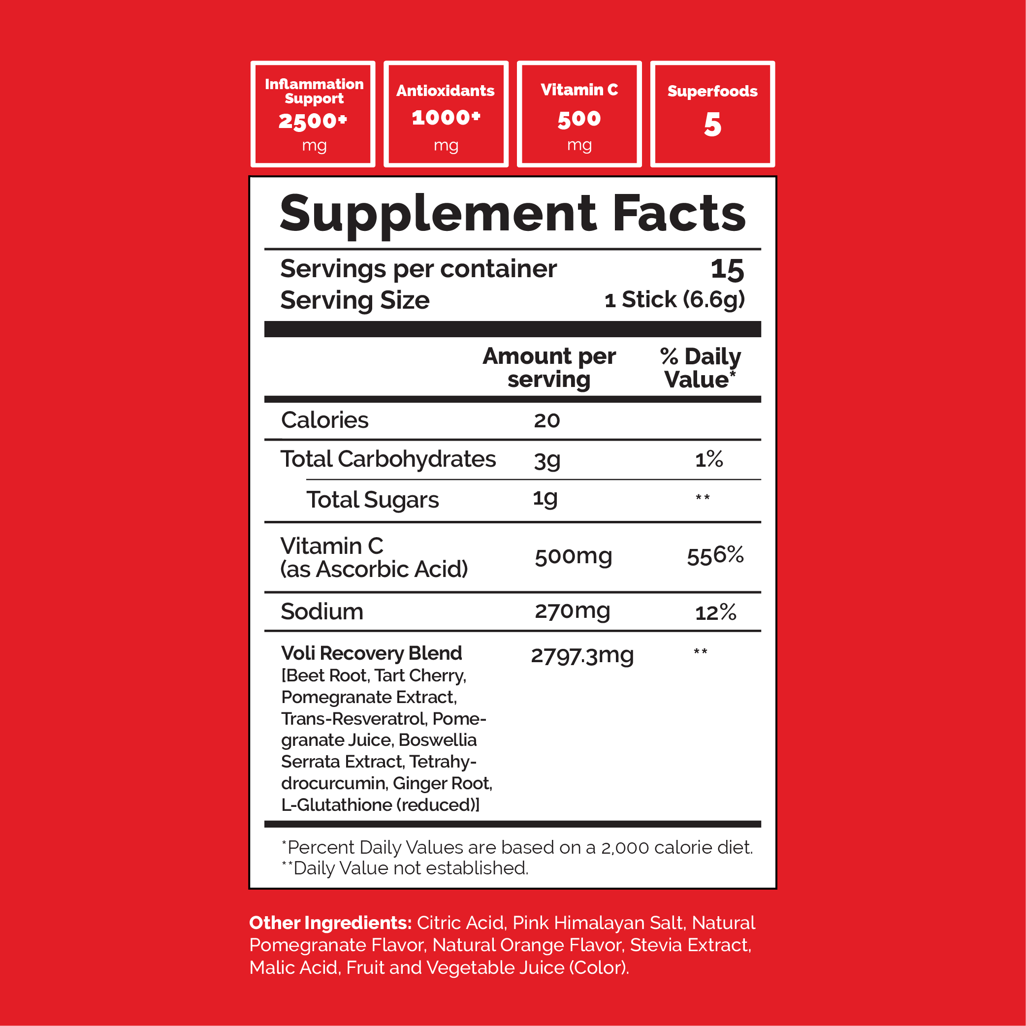 Voli Wellness - Wholesale Powdered Health Drink - Voli Recovery - Pacific Pomegranate2