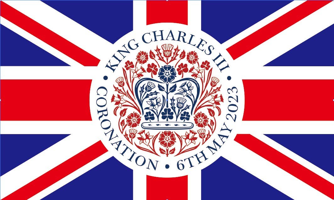 Worldwide Flags Ltd - Wholesale Flag - King Charles 3rd Official Coronation 2023 Emblem 5’x3′0