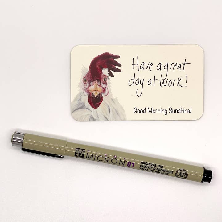 Woollybear Travels - Wholesale Stationery/Notecard Set - Pawsitive Notes- Rescued Chicken (Lunch Box Notes)1