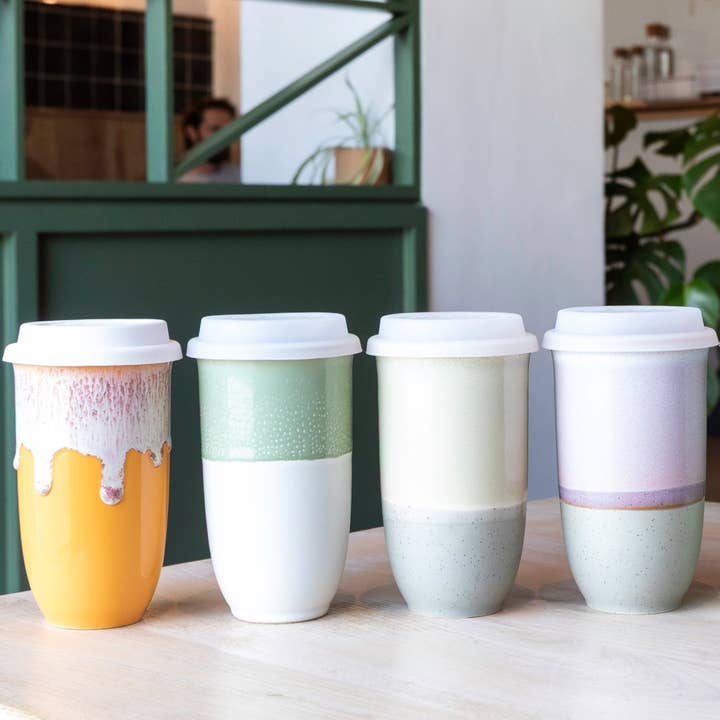 Nova Ceramics Travel Mugs - Wholesale Insulated Mug/Tumbler - Mist Ceramic Travel Cup – 16oz with Lid & Sleeve7