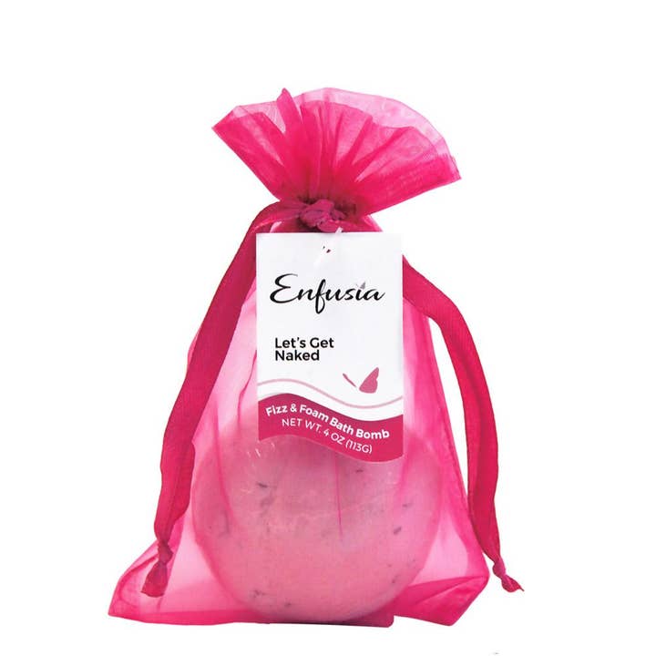 Mini Fizz and Foam Bath Bomb - Let's Get Naked 4oz for wholesale by Enfusia
