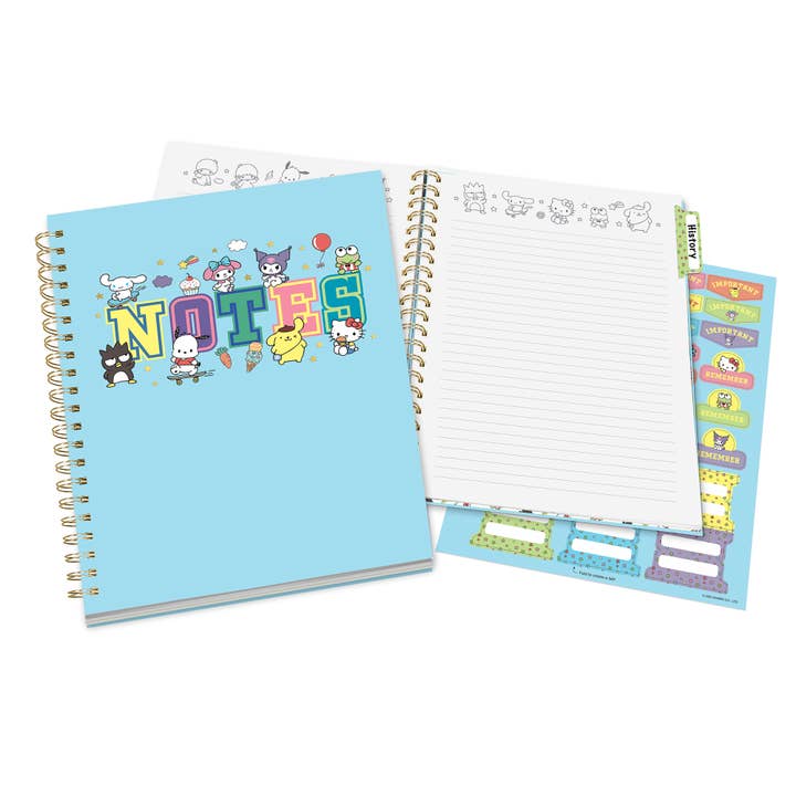 Hello Kitty and Friends College Blue Extra Large Spiral for wholesale by Studio Oh!