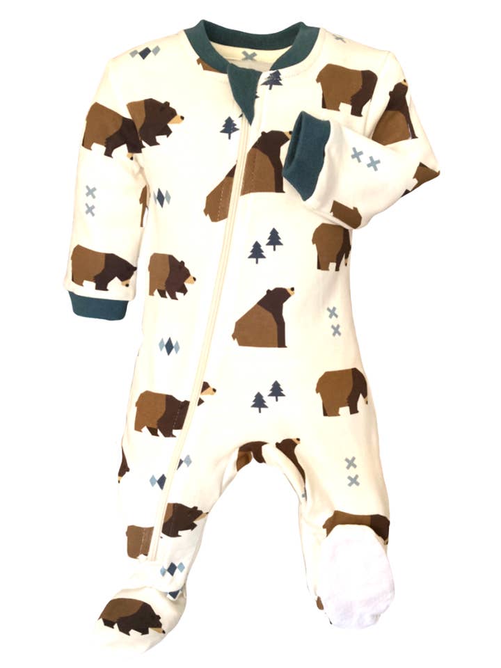 Little Grizzle - Babysuit - Footed for wholesale by ZippyJamz
