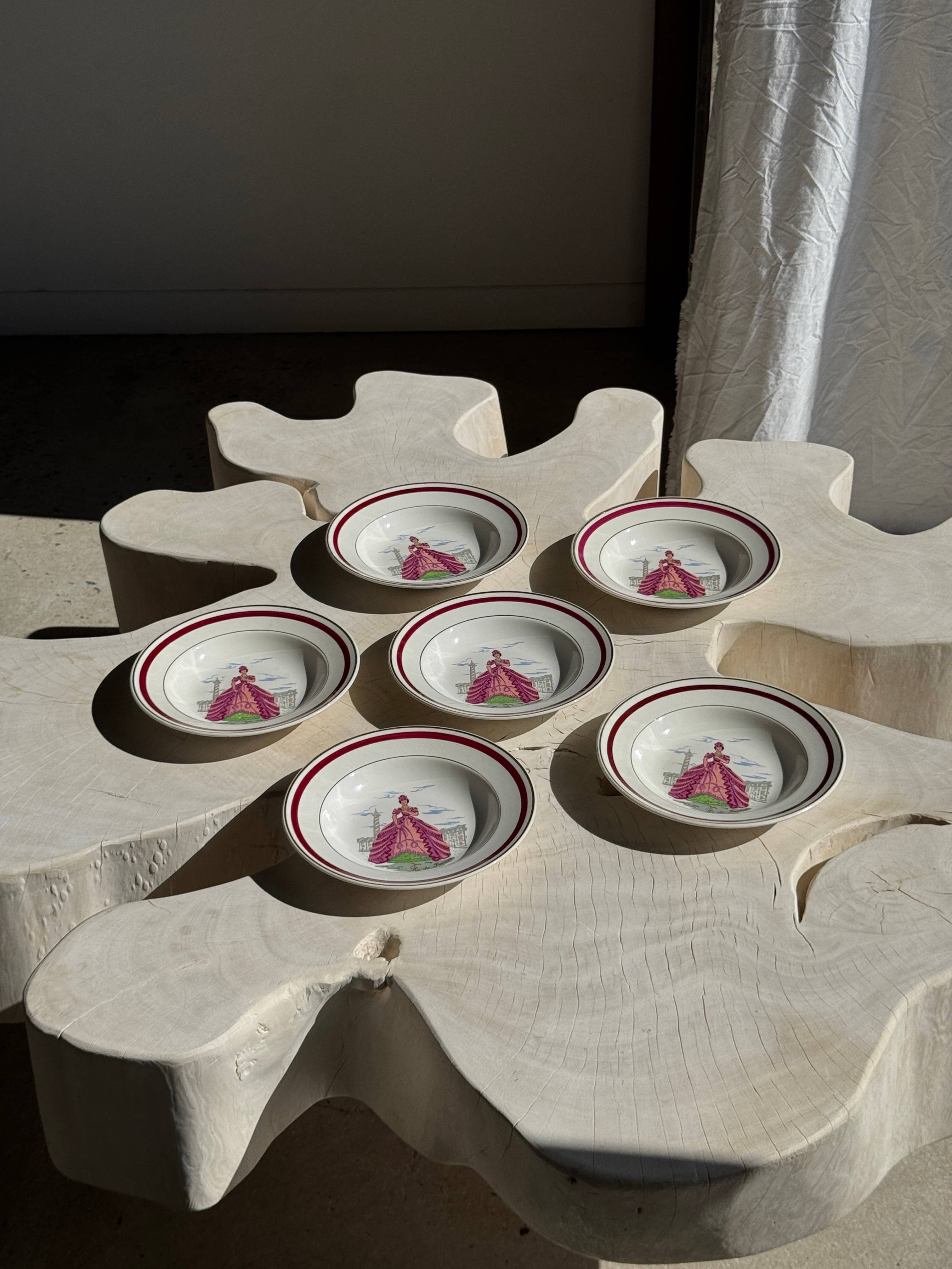 Office Objets - Wholesale Dinner Plate - Set of 6 Ile de France deep plates D22.522