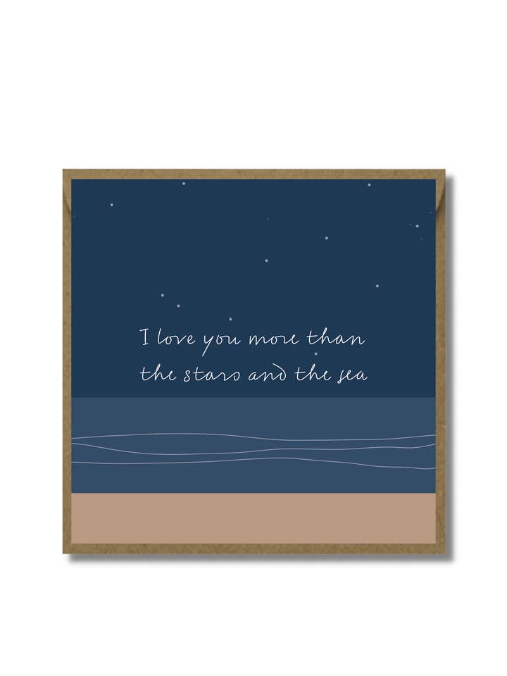 Carte Les étoiles et la mer pour la vente par Fiddy+Mabel