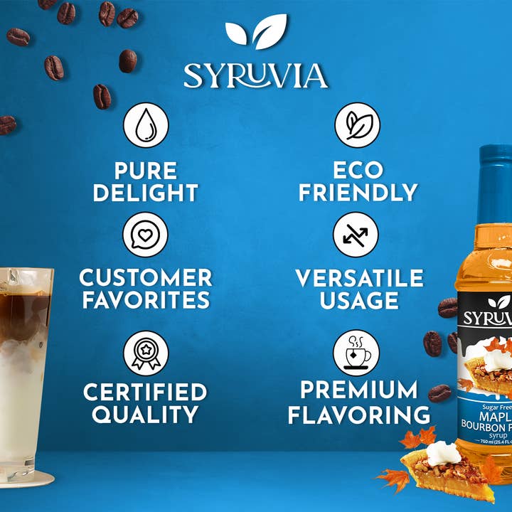 Syruvia - Wholesale Flavored Syrup - Sugar-Free Maple Bourbon Pecan Syrup4