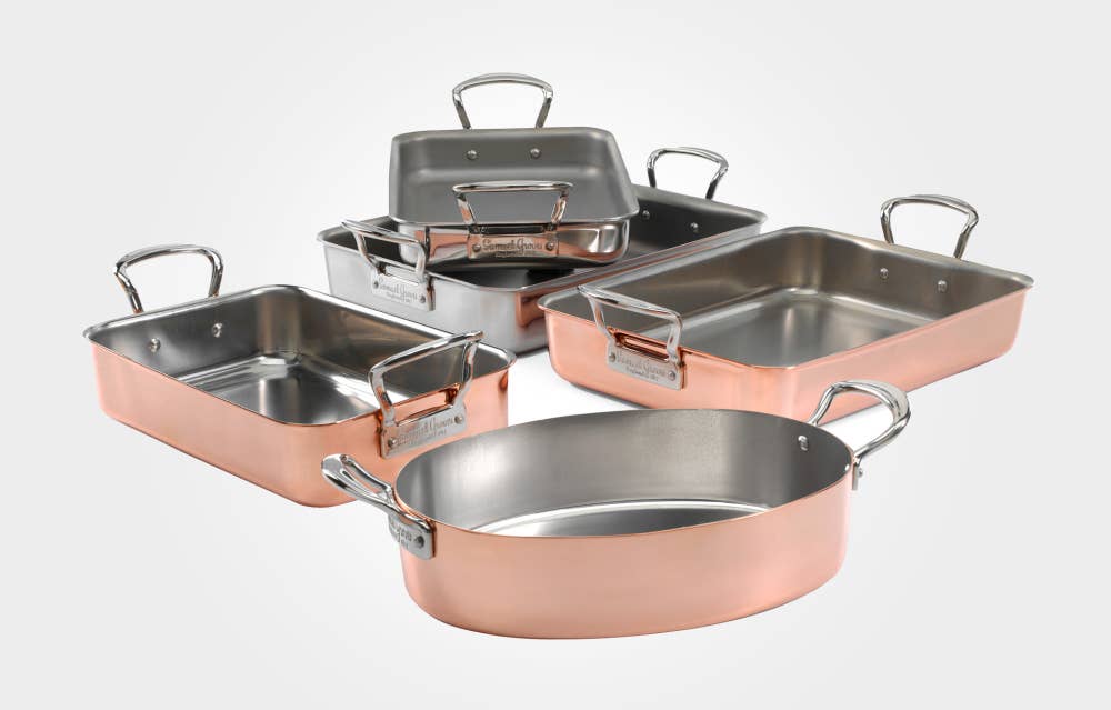 samuel groves - Vente Plats de cuisson - Rôtissoire à trois couches en acier inoxydable de 36 cm3