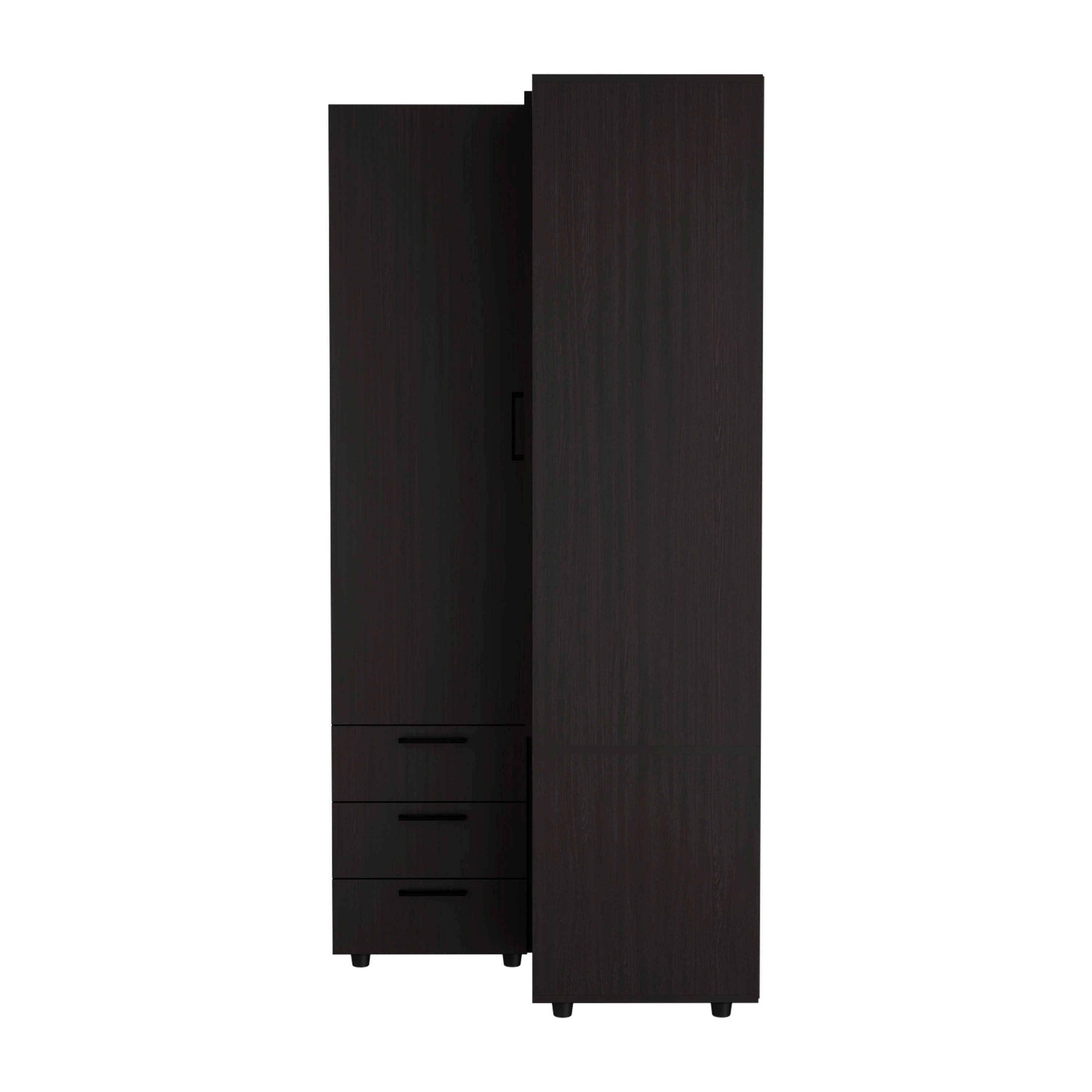 TUHOME FURNITURE - Wholesale Bedroom Furniture - Toulouse Corner Armoire With Double Doors And Interior Shelves, Space-Saving Wardrobe11