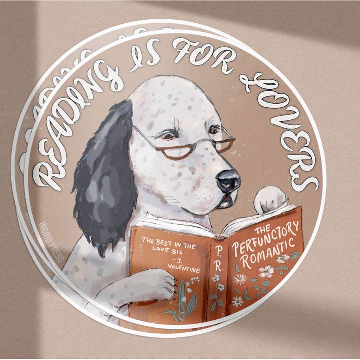 Läsning är för älskare Die-Cut Klistermärken för wholesale av Ingrid Press