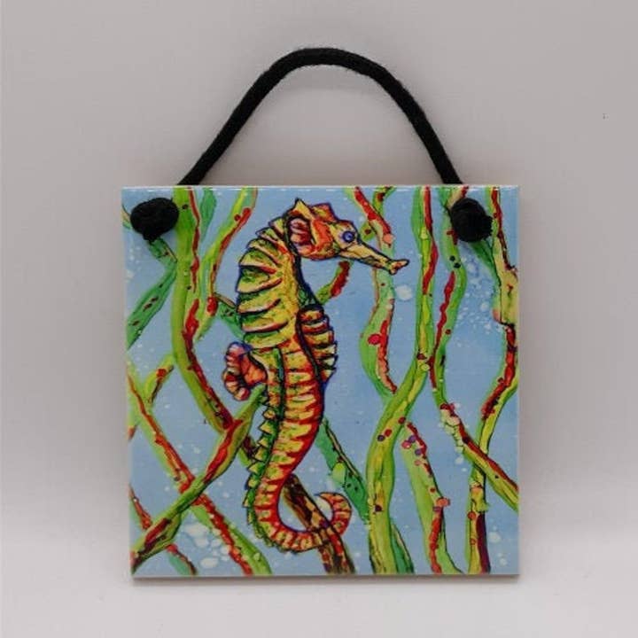 Seahorse Trail keramiske fliser for engroshandel hos Florida Vibes Art / Mungo Key Designs