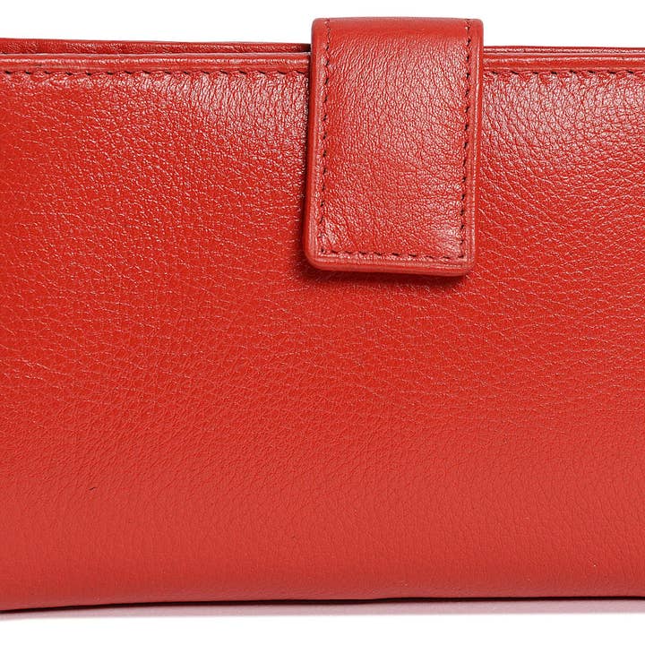 SADDLER - Wholesale Portemonnee - Dames - Middelgrote Leren Portemonnee "Holly" – Handgemaakt door Saddler | RFID Beschermd & in Cadeaudoos33