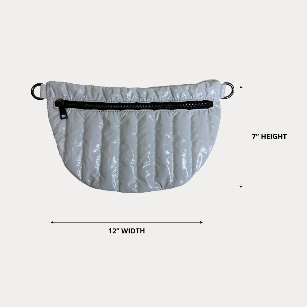 AHDORNED - Wholesale Belt Bag - Women's - Reese Quilted Sling/Waist Bag w/Black Resin Chain & 2" Solid10