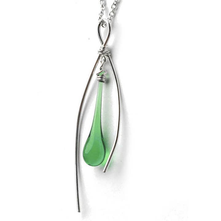 Sundrop Jewelry - Wholesale Pendant/Charm Necklace - Inner Spark Glass and Silver Pendant Necklace14