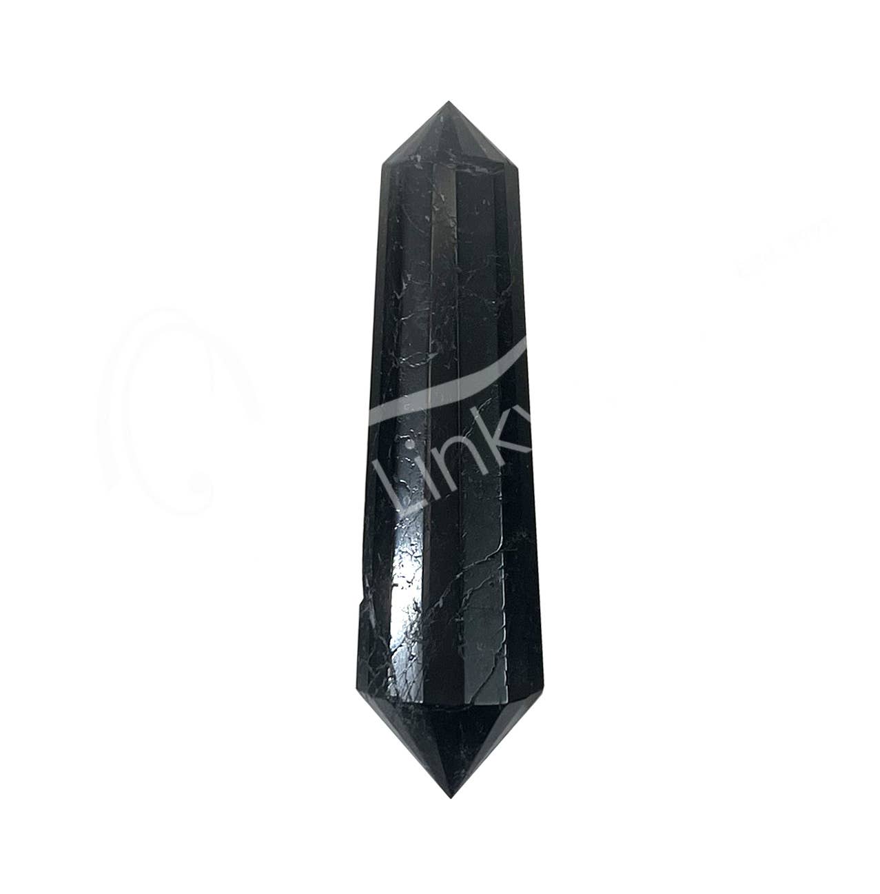 Oceanic Linkways Inc - Wholesale Spiritual Stone/Crystal - (PC)POINT - TOURMALINE, BLACK DOUBLE TERMINATED 16 FACETS 20