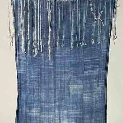 Vintage Mossi Indigo Bryllup Sjal - Burkina Faso for engroshandel hos The Niger Bend