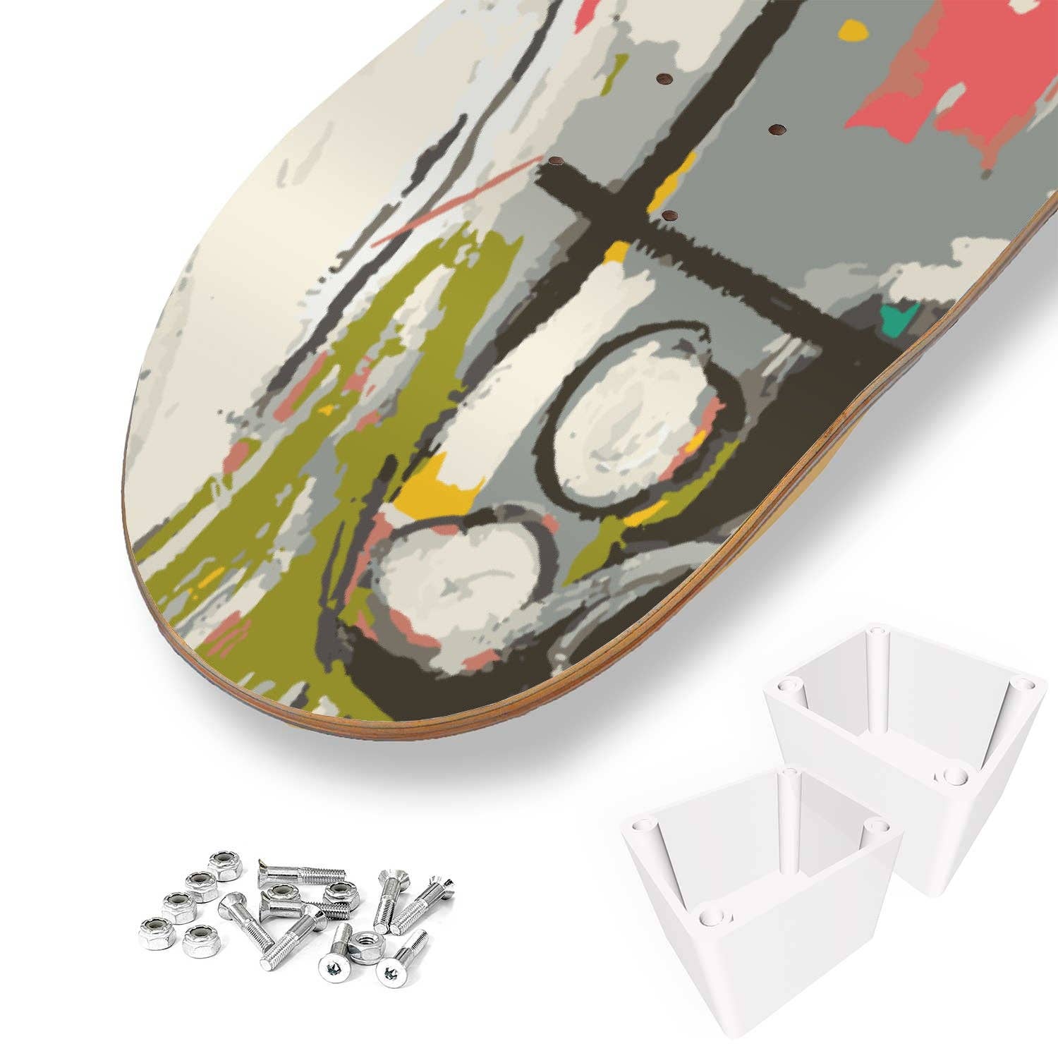 SkateboardArtsy – wholesale Art print – Jean Michel Basquiat - Untitled 1982 - Boxer Skateboard Art3