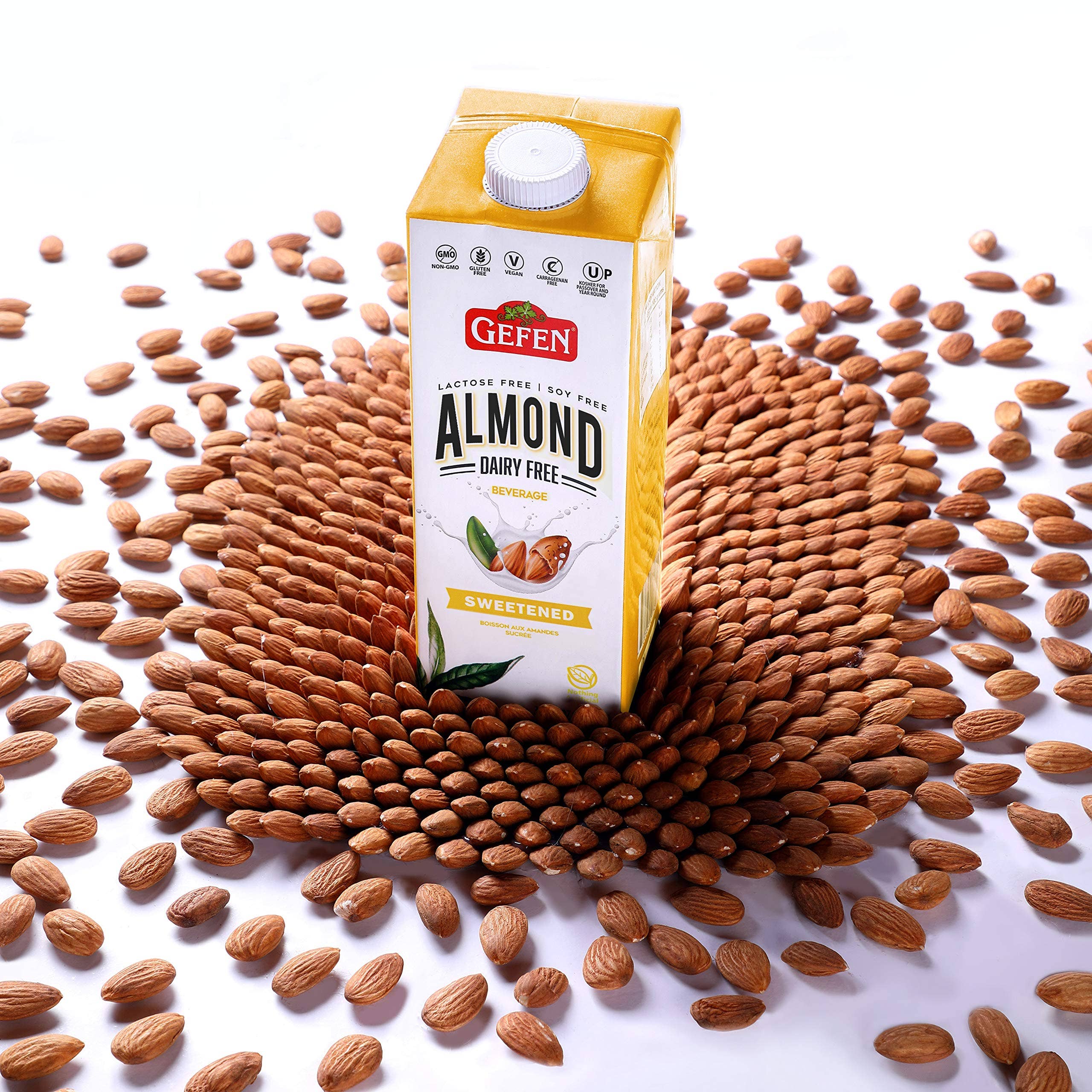 Kayco – Engroshandel Mælkefri mælkeprodukter – Gefen Sødet Mandelmælk 33,8 oz (10-pak) Vegansk & Mælkefri1