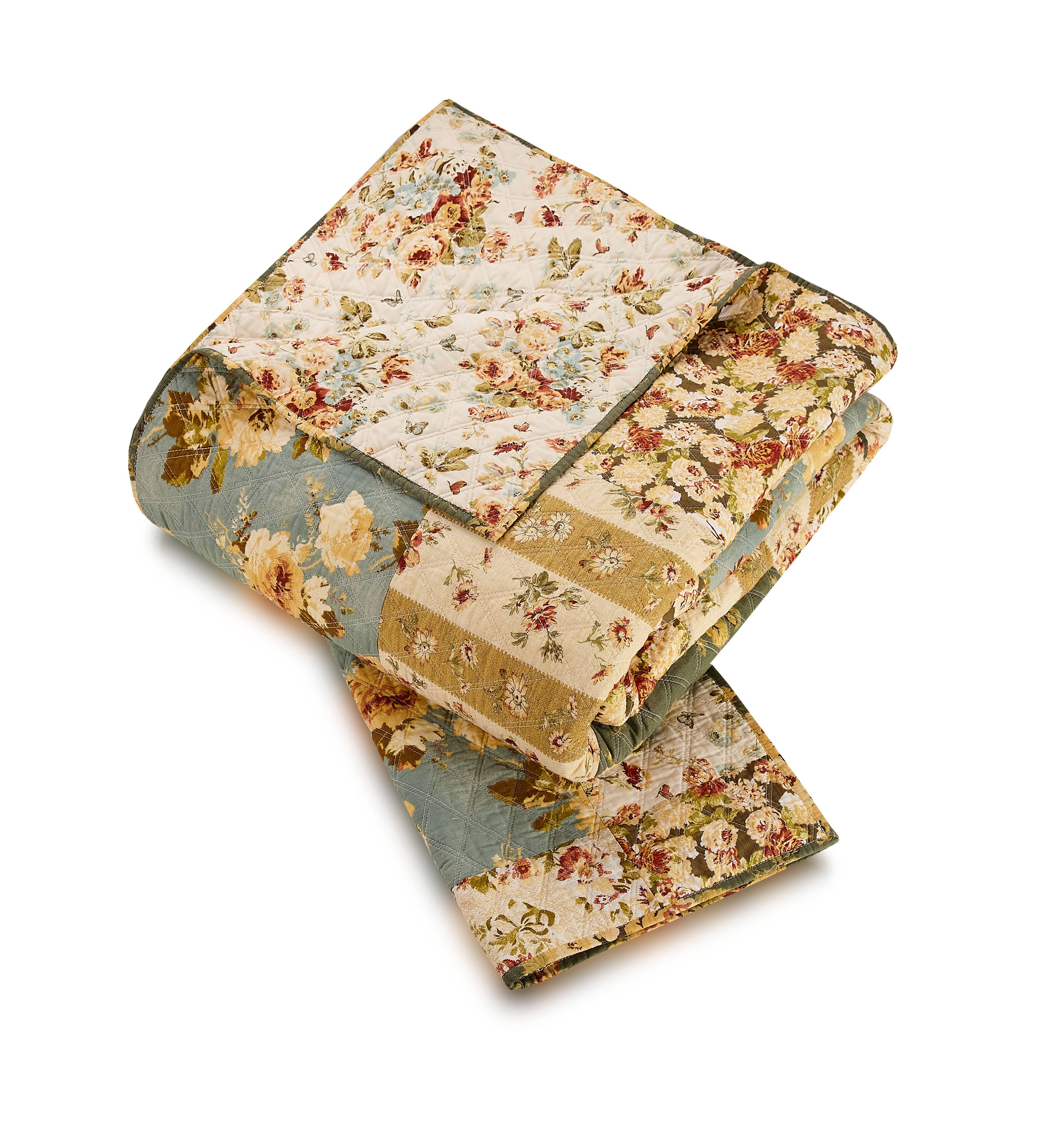 Peking Handicraft - Wholesale Bedding Set - Floral Patch 3-Piece Quilt Set by Modern Heirloom7