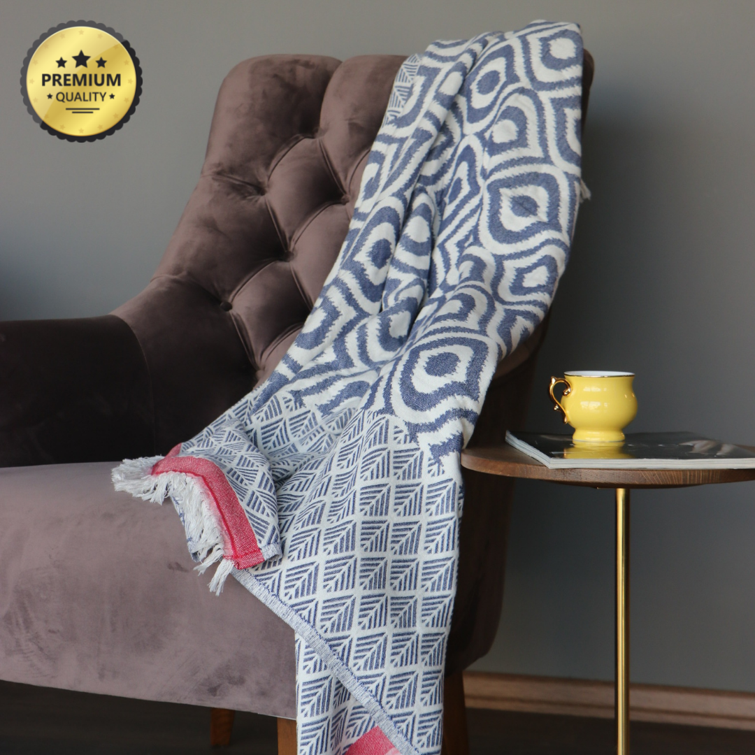 DNZ Textiel B.V. - Wholesale Throw Blanket - Asude | Turkish Cotton Throw Blanket | 135x170 cm3