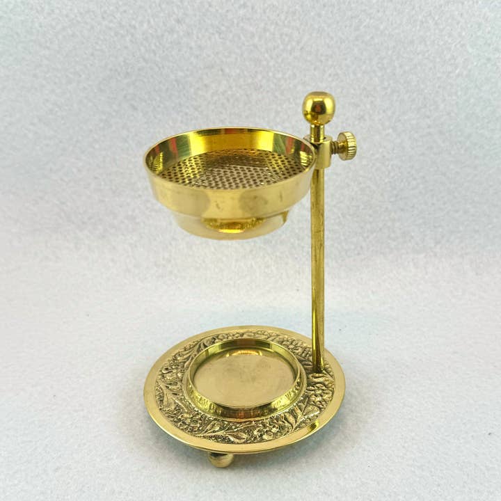 Liv Rocks - Wholesale Incense Holder - Resin Burner - Brass - Burn Resin w/o Charcoal2