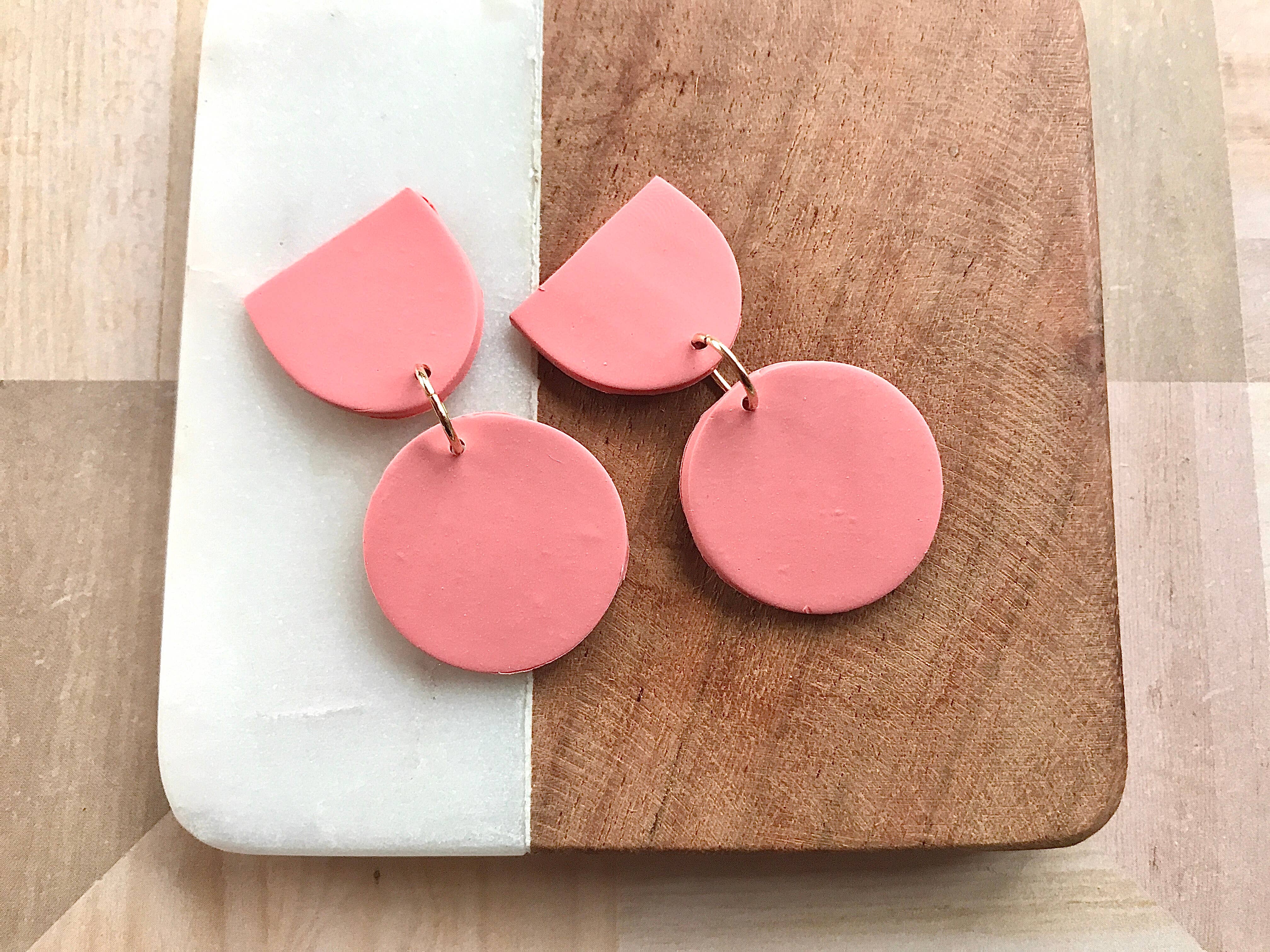 Hypoallergenic Polymer Clay Earrings Blush Confetti Collection