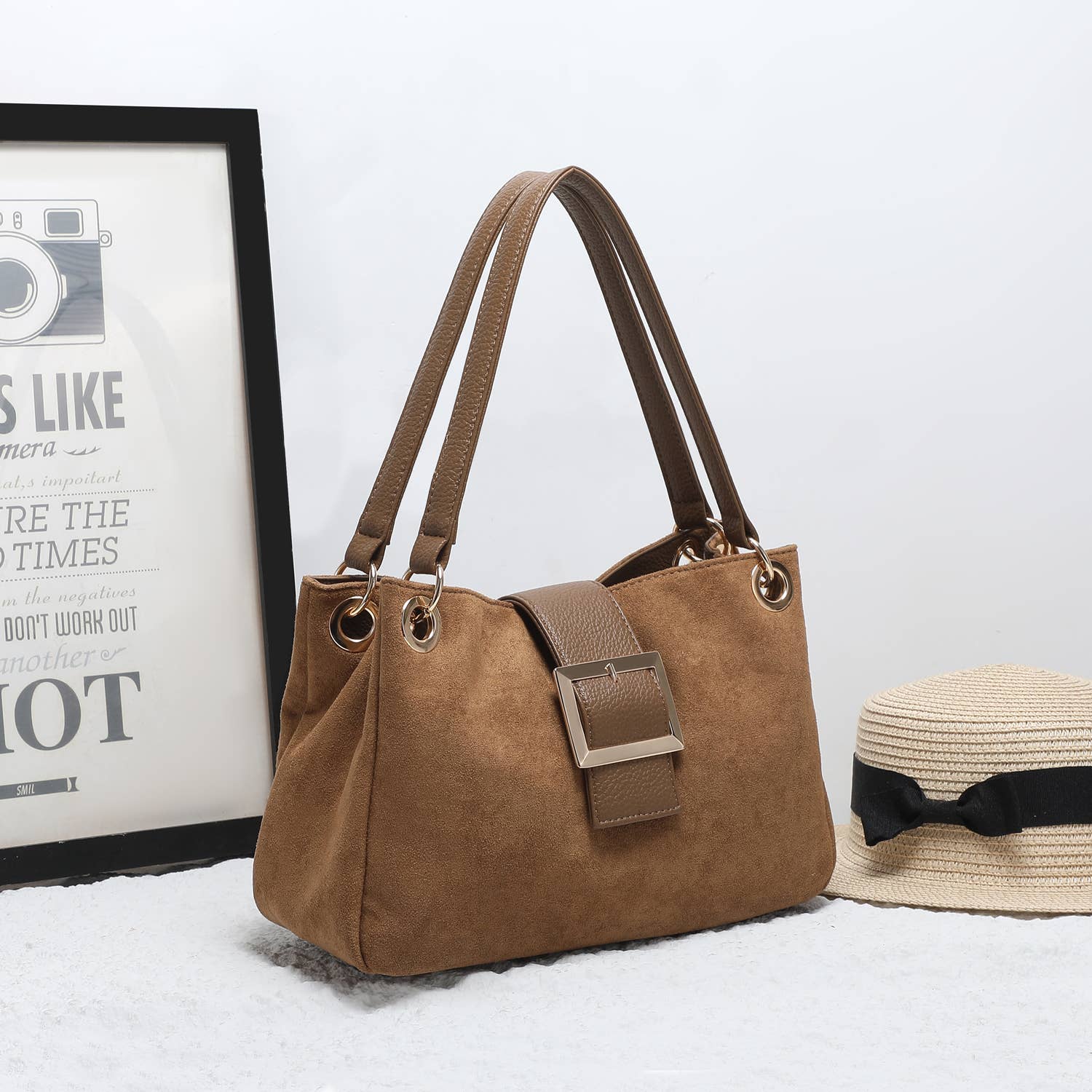 House of Milano - Wholesale Schoudertas - Dames - 25457 Vegan Suède Schoudertas7