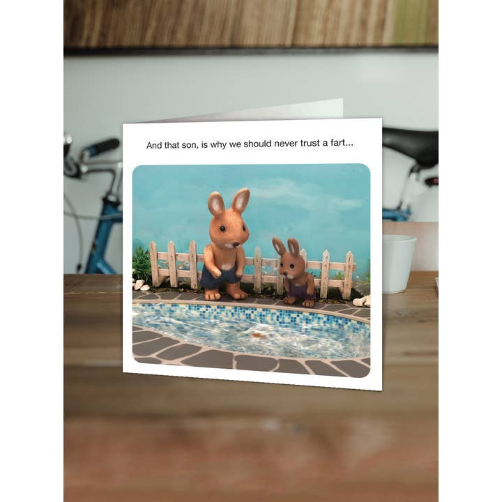 Brainbox Candy - Wholesale Everyday Greeting Card - Funny Birthday Card - Never trust a fart - by Forest_Fr1ends1